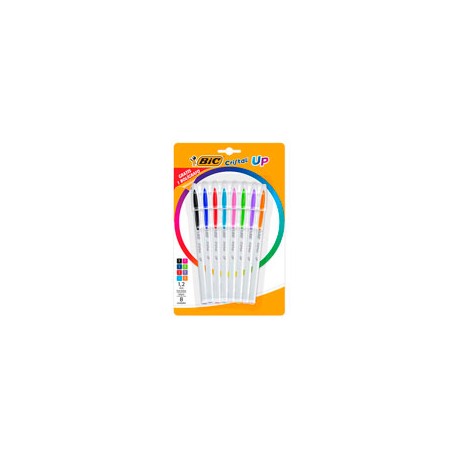 BOLÍGRAFO BIC CRISTAL UP 1.2 BLISTER C/8 COL ...